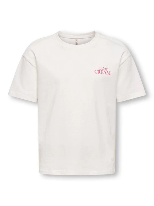 Zdjęcie produktu T-shirt z nadrukiem ONLY GIRLS mleczny