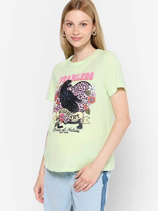 Zdjęcie produktu T-shirt z nadrukiem Only jasnozielony