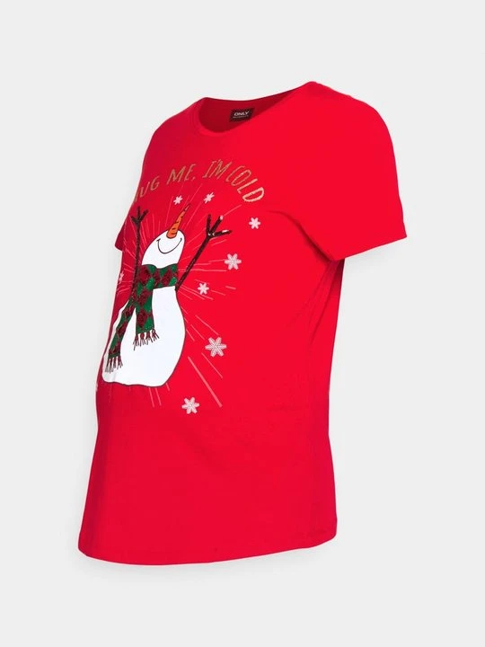 Zdjęcie produktu T-shirt z nadrukiem Only czerwony