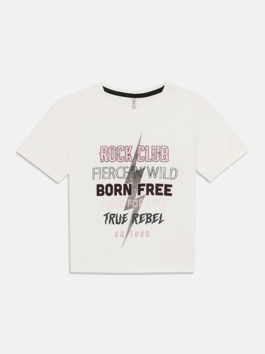 Zdjęcie produktu T-shirt z nadrukiem ONLY MINI mleczny