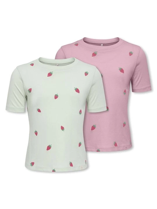 Zdjęcie produktu T-shirt z nadrukiem ONLY MINI różowy