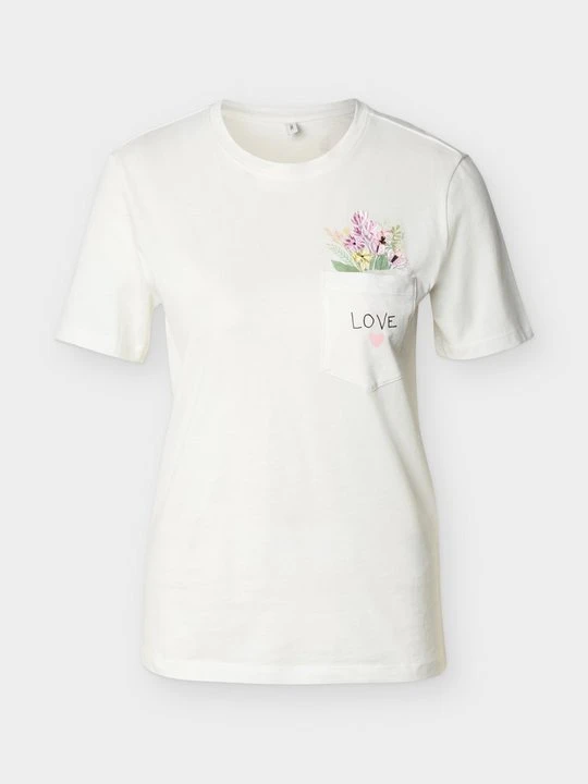 Zdjęcie produktu T-shirt z nadrukiem Only mleczny