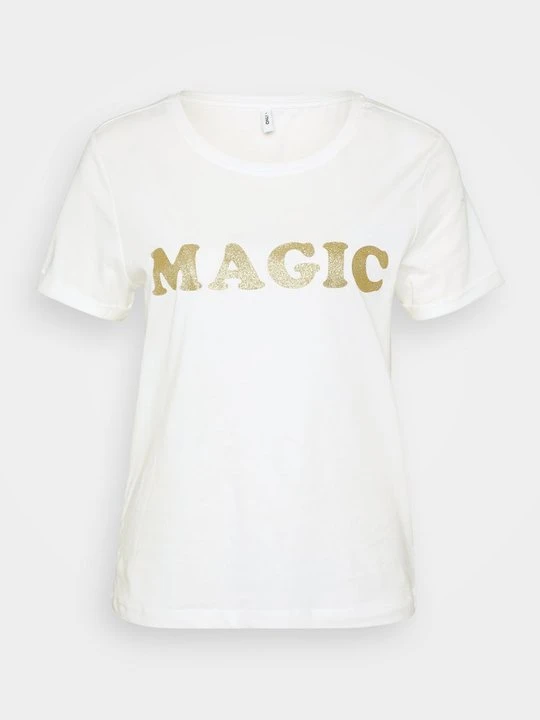 Zdjęcie produktu T-shirt z nadrukiem Only mleczny