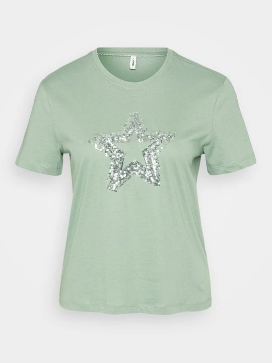 Zdjęcie produktu T-shirt z nadrukiem Only ciemnozielony