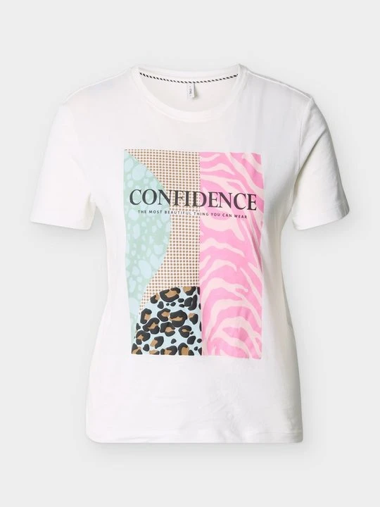 Zdjęcie produktu T-shirt z nadrukiem Only mleczny