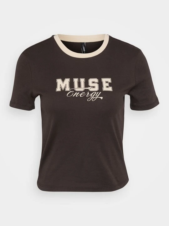 Zdjęcie produktu T-shirt z nadrukiem Only brązowy