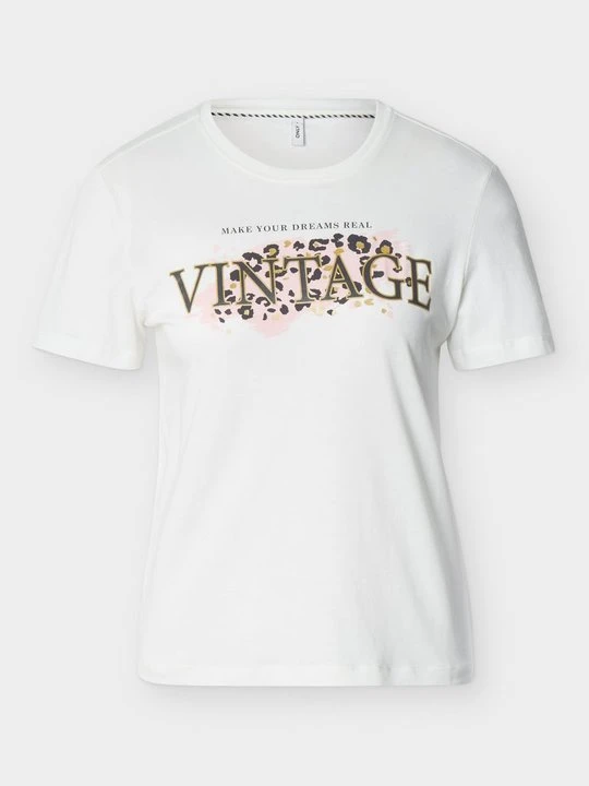 Zdjęcie produktu T-shirt z nadrukiem Only mleczny