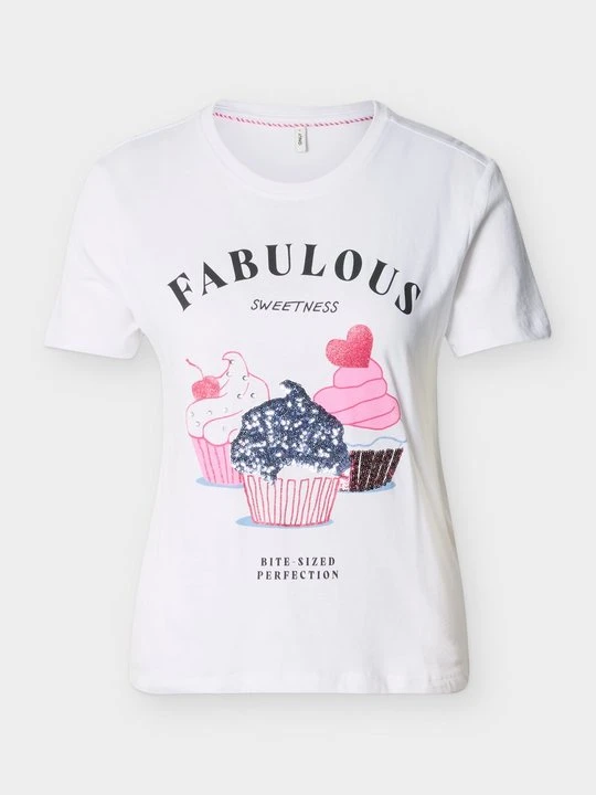 Zdjęcie produktu T-shirt z nadrukiem Only biały