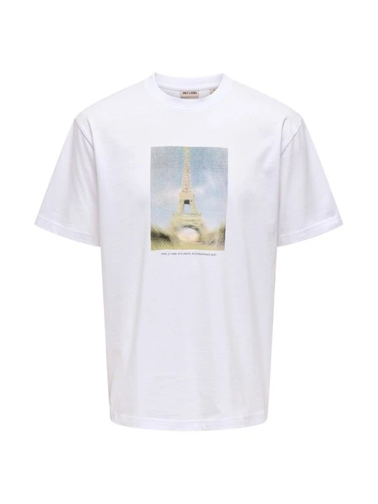 Zdjęcie produktu T-shirt z nadrukiem Only & Sons biały