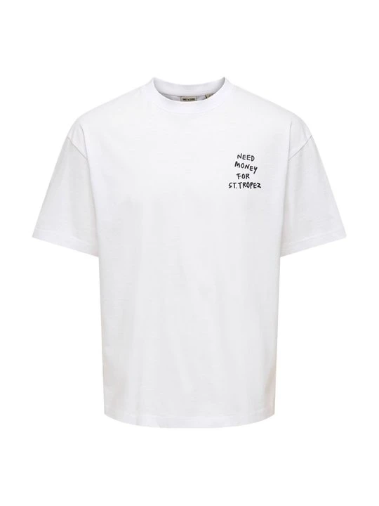Zdjęcie produktu T-shirt z nadrukiem Only & Sons biały