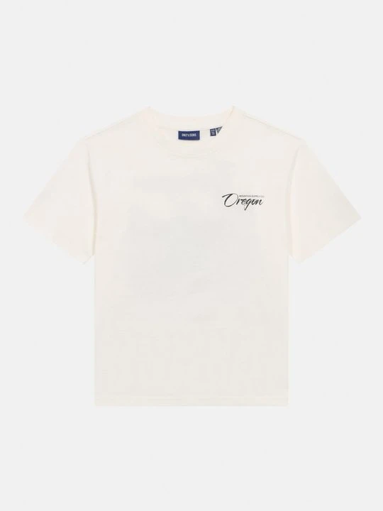 Zdjęcie produktu T-shirt z nadrukiem Only & Sons mleczny