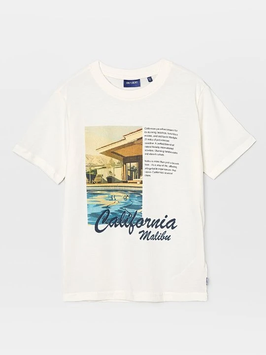 Zdjęcie produktu T-shirt z nadrukiem Only & Sons mleczny