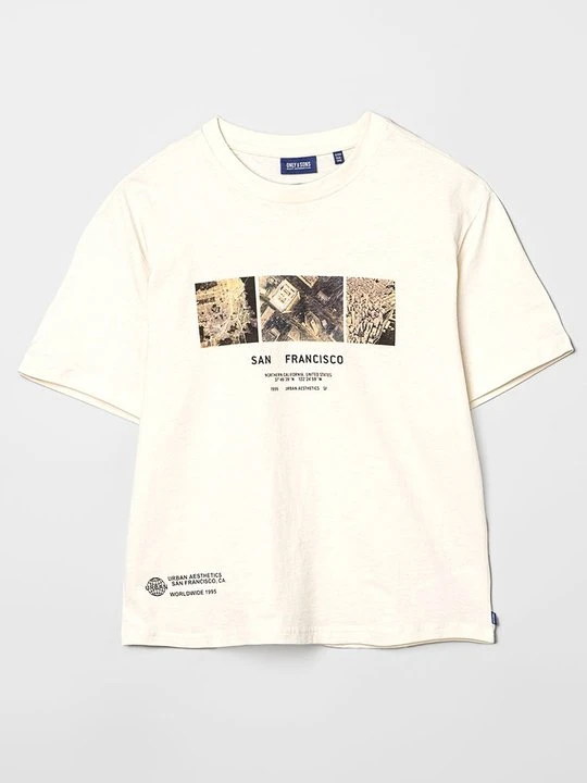 Zdjęcie produktu T-shirt z nadrukiem Only & Sons mleczny