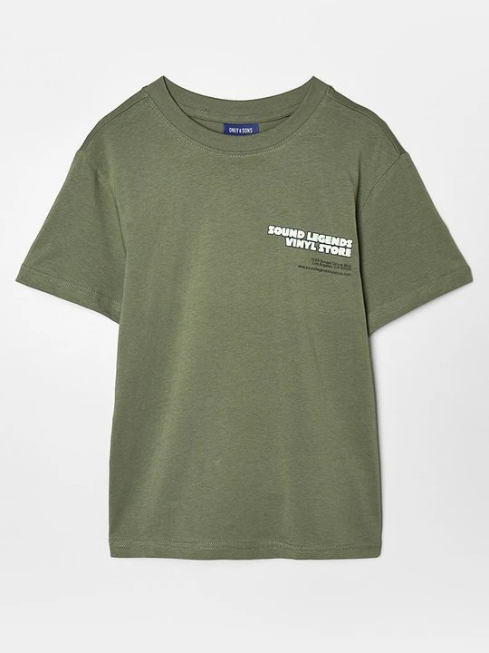 Zdjęcie produktu T-shirt z nadrukiem Only & Sons oliwkowy