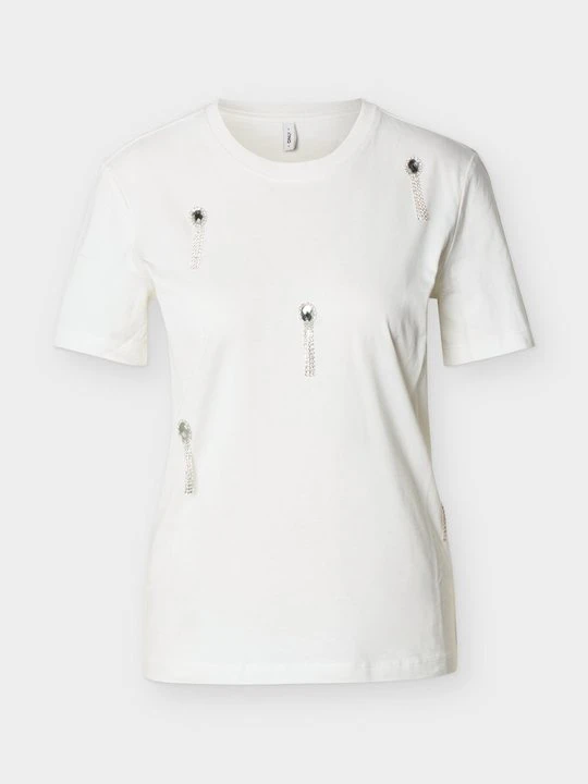 Zdjęcie produktu T-shirt z nadrukiem Only mleczny