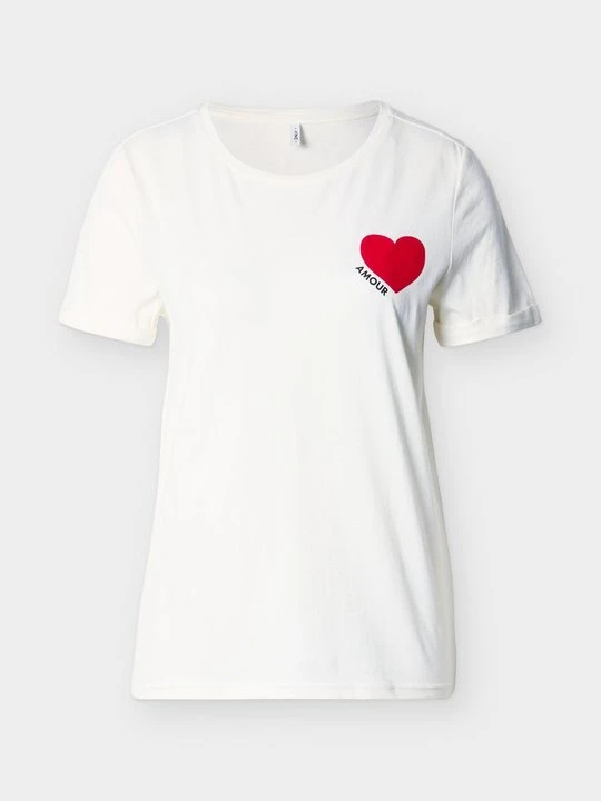 Zdjęcie produktu T-shirt z nadrukiem Only mleczny