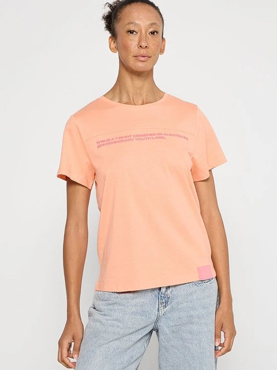 Zdjęcie produktu T-shirt z nadrukiem Passionata morelowy