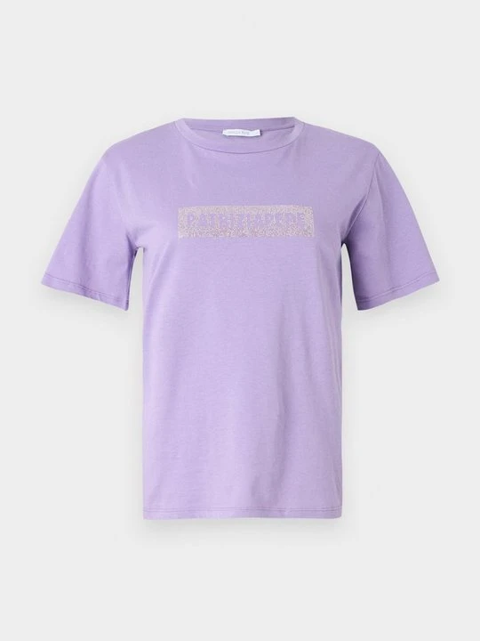 Zdjęcie produktu T-shirt z nadrukiem Patrizia Pepe liliowy