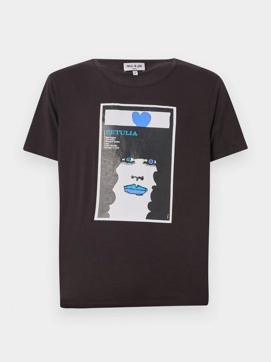 Zdjęcie produktu T-shirt z nadrukiem Paul & Joe antracytowy