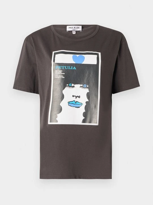 Zdjęcie produktu T-shirt z nadrukiem Paul & Joe jasnoszary