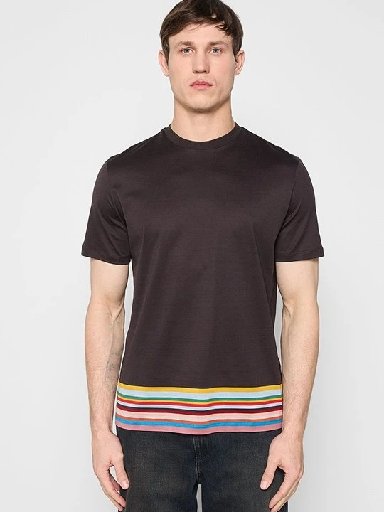Zdjęcie produktu T-shirt z nadrukiem Paul Smith brązowy