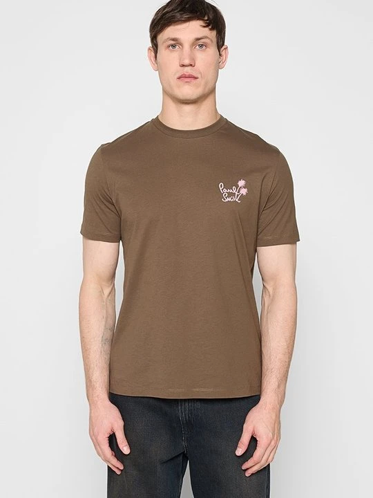 Zdjęcie produktu T-shirt z nadrukiem Paul Smith brązowy