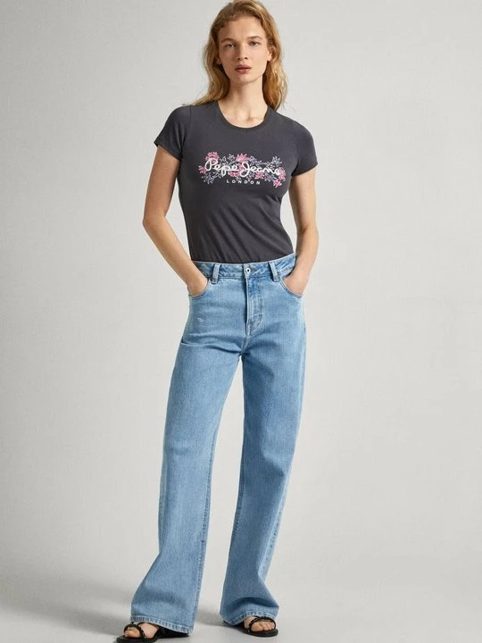 Zdjęcie produktu T-shirt z nadrukiem Pepe Jeans szary