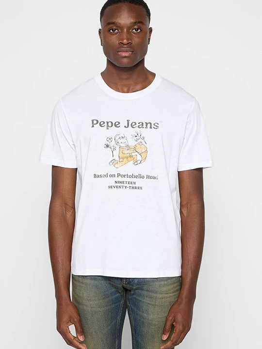 Zdjęcie produktu T-shirt z nadrukiem Pepe Jeans biały