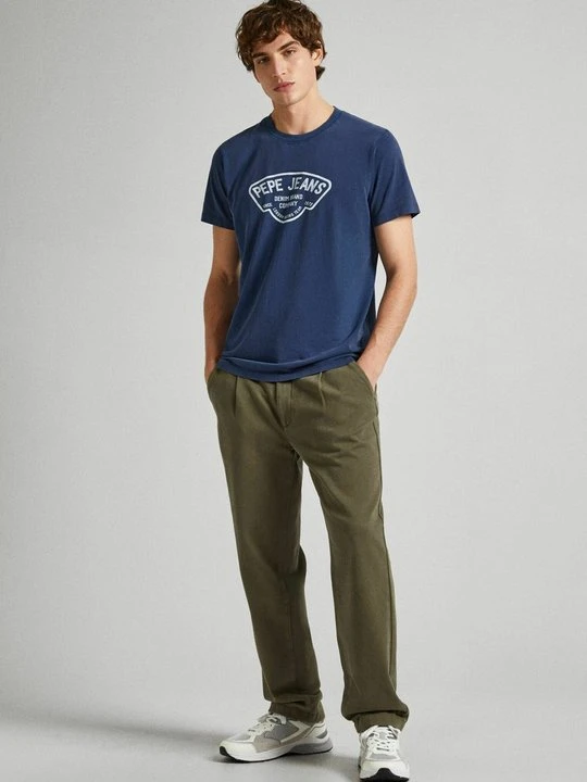 Zdjęcie produktu T-shirt z nadrukiem Pepe Jeans granatowy