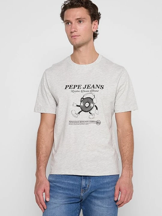 Zdjęcie produktu T-shirt z nadrukiem Pepe Jeans szary