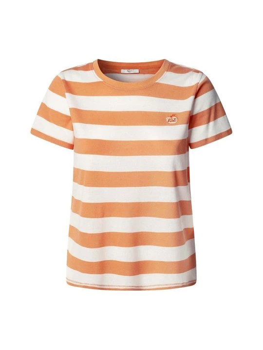 Zdjęcie produktu T-shirt z nadrukiem Pepe Jeans pomarańczowy