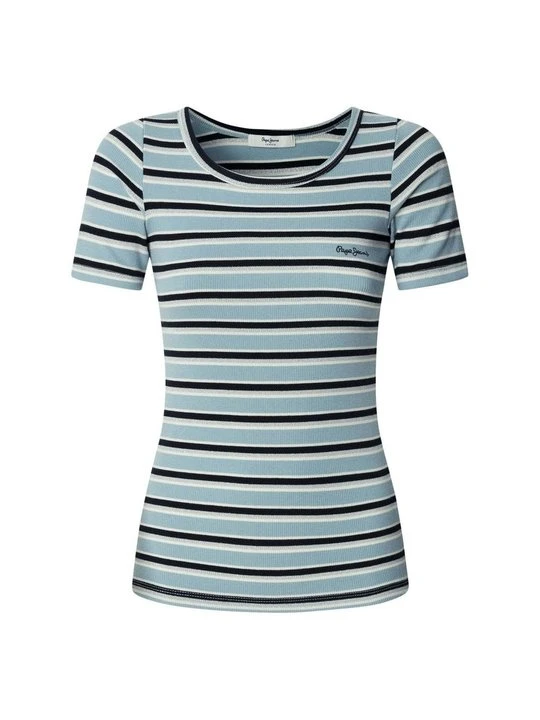 Zdjęcie produktu T-shirt z nadrukiem Pepe Jeans niebieski