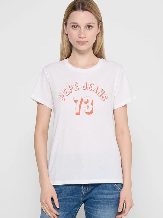 Zdjęcie produktu T-shirt z nadrukiem Pepe Jeans biały