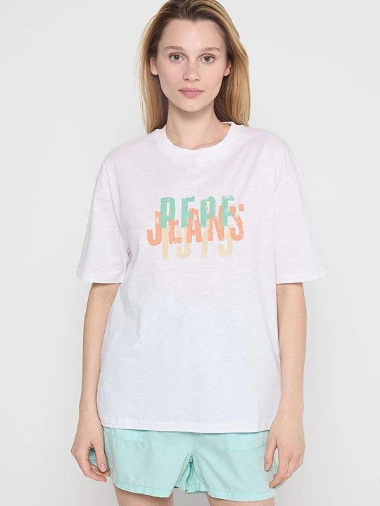 Zdjęcie produktu T-shirt z nadrukiem Pepe Jeans biały