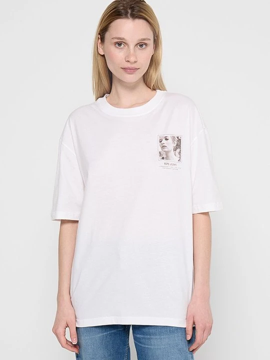 Zdjęcie produktu T-shirt z nadrukiem Pepe Jeans biały