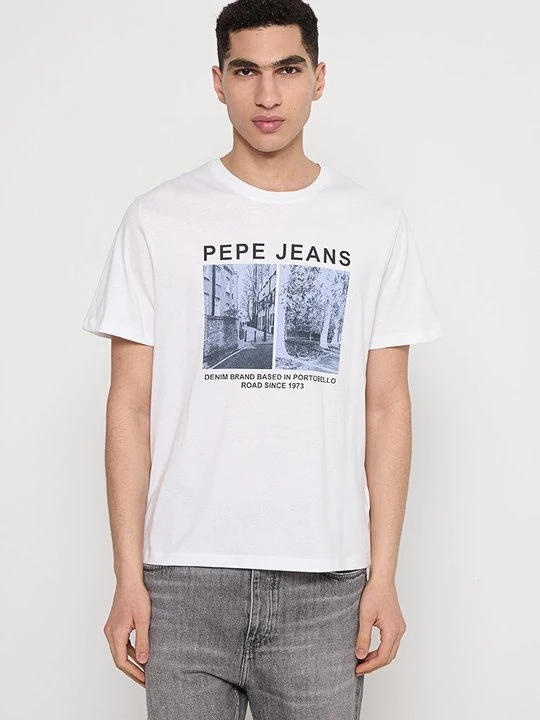 Zdjęcie produktu T-shirt z nadrukiem Pepe Jeans biały
