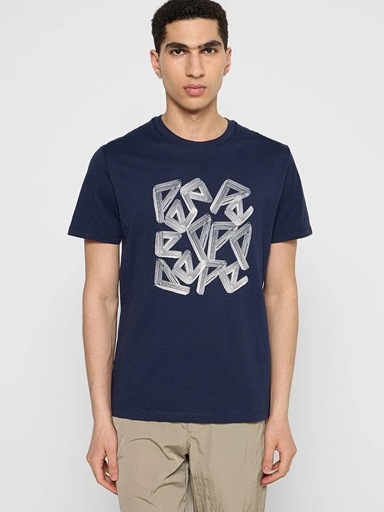 Zdjęcie produktu T-shirt z nadrukiem Pepe Jeans niebieski