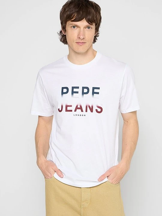 Zdjęcie produktu T-shirt z nadrukiem Pepe Jeans biały