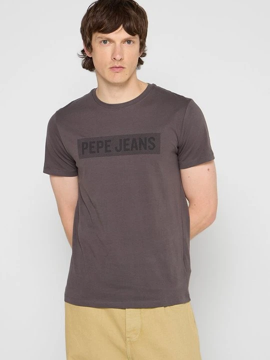 Zdjęcie produktu T-shirt z nadrukiem Pepe Jeans ciemnoszary