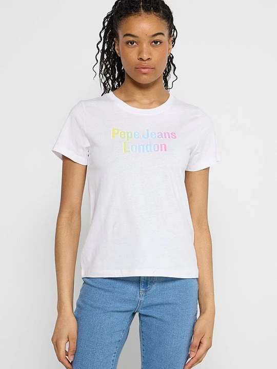 Zdjęcie produktu T-shirt z nadrukiem Pepe Jeans biały