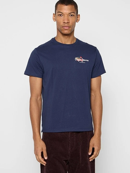 Zdjęcie produktu T-shirt z nadrukiem Pepe Jeans granatowy