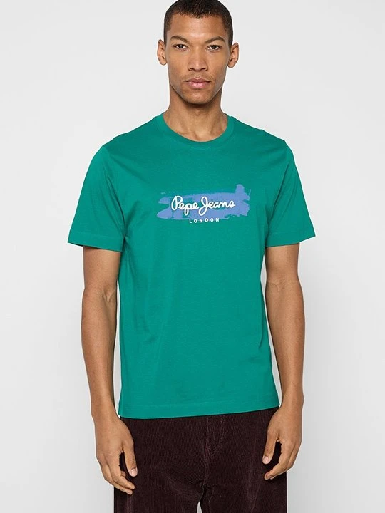 Zdjęcie produktu T-shirt z nadrukiem Pepe Jeans zielony