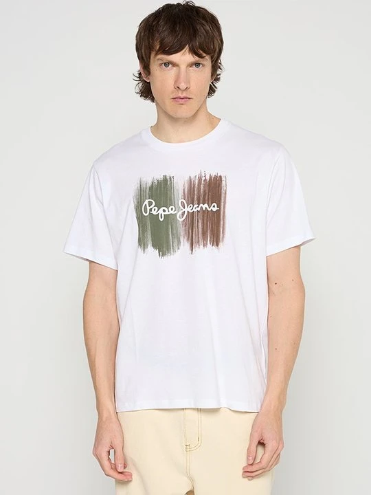 Zdjęcie produktu T-shirt z nadrukiem Pepe Jeans biały