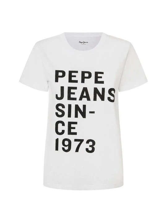 Zdjęcie produktu T-shirt z nadrukiem Pepe Jeans biały