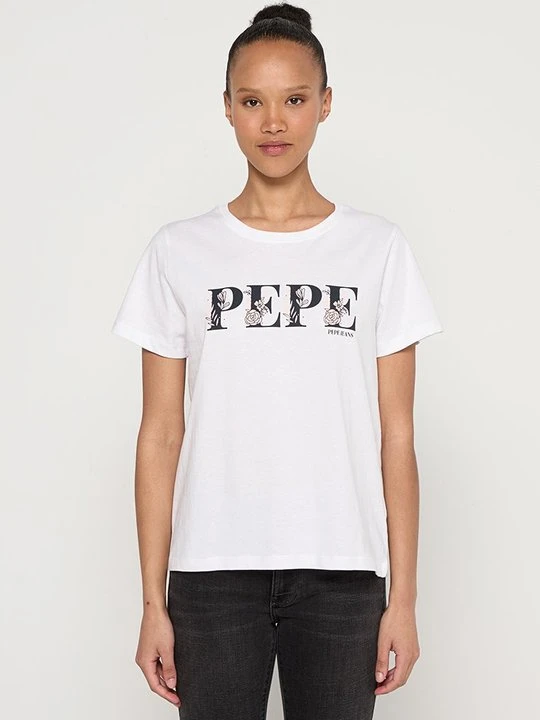 Zdjęcie produktu T-shirt z nadrukiem Pepe Jeans biały