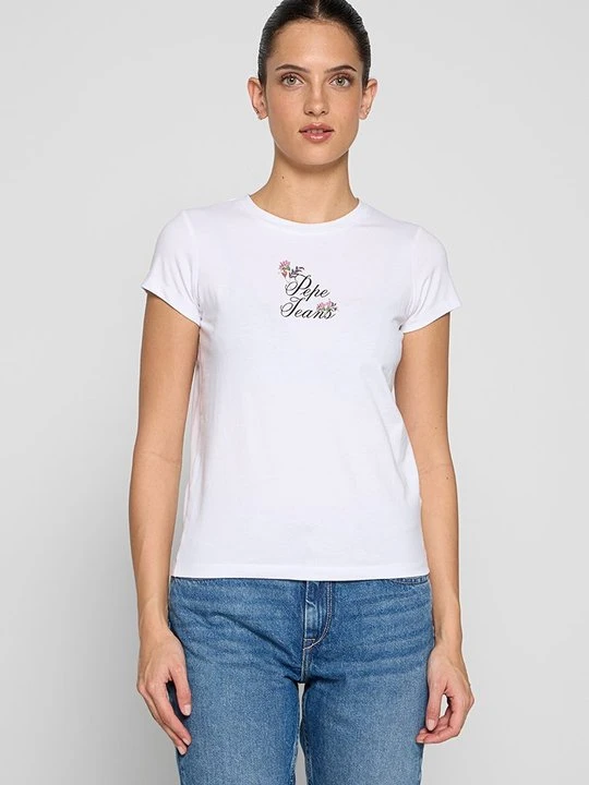Zdjęcie produktu T-shirt z nadrukiem Pepe Jeans biały
