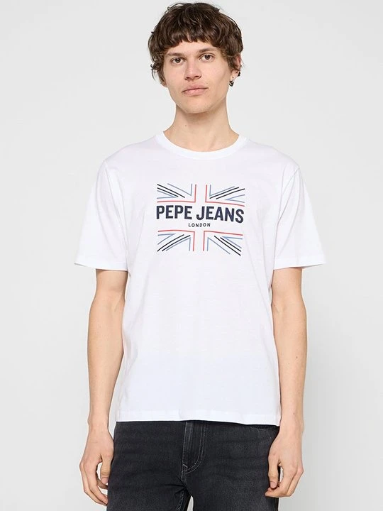 Zdjęcie produktu T-shirt z nadrukiem Pepe Jeans biały