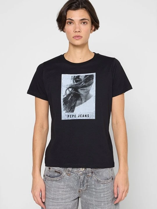 Zdjęcie produktu T-shirt z nadrukiem Pepe Jeans czarny