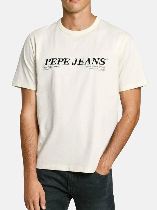 Zdjęcie produktu T-shirt z nadrukiem Pepe Jeans biały