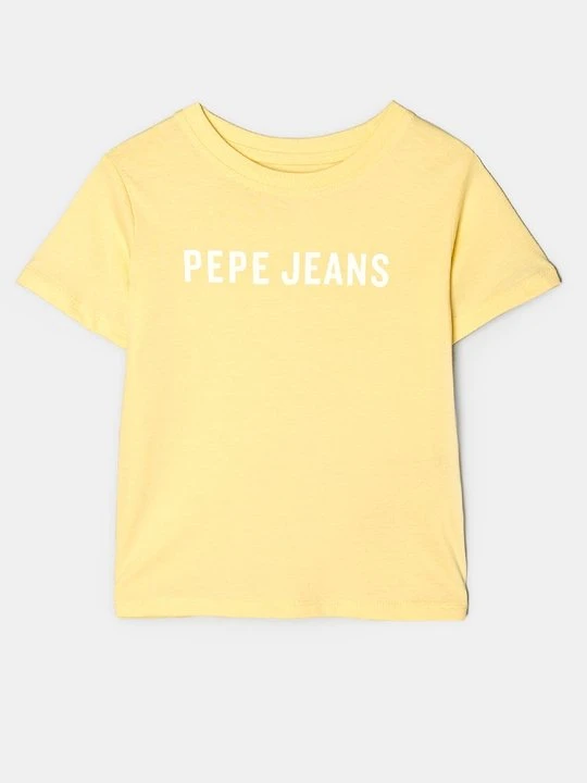 Zdjęcie produktu T-shirt z nadrukiem Pepe Jeans żółty